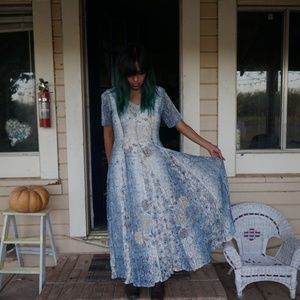 Vintage lace dress with slip attached